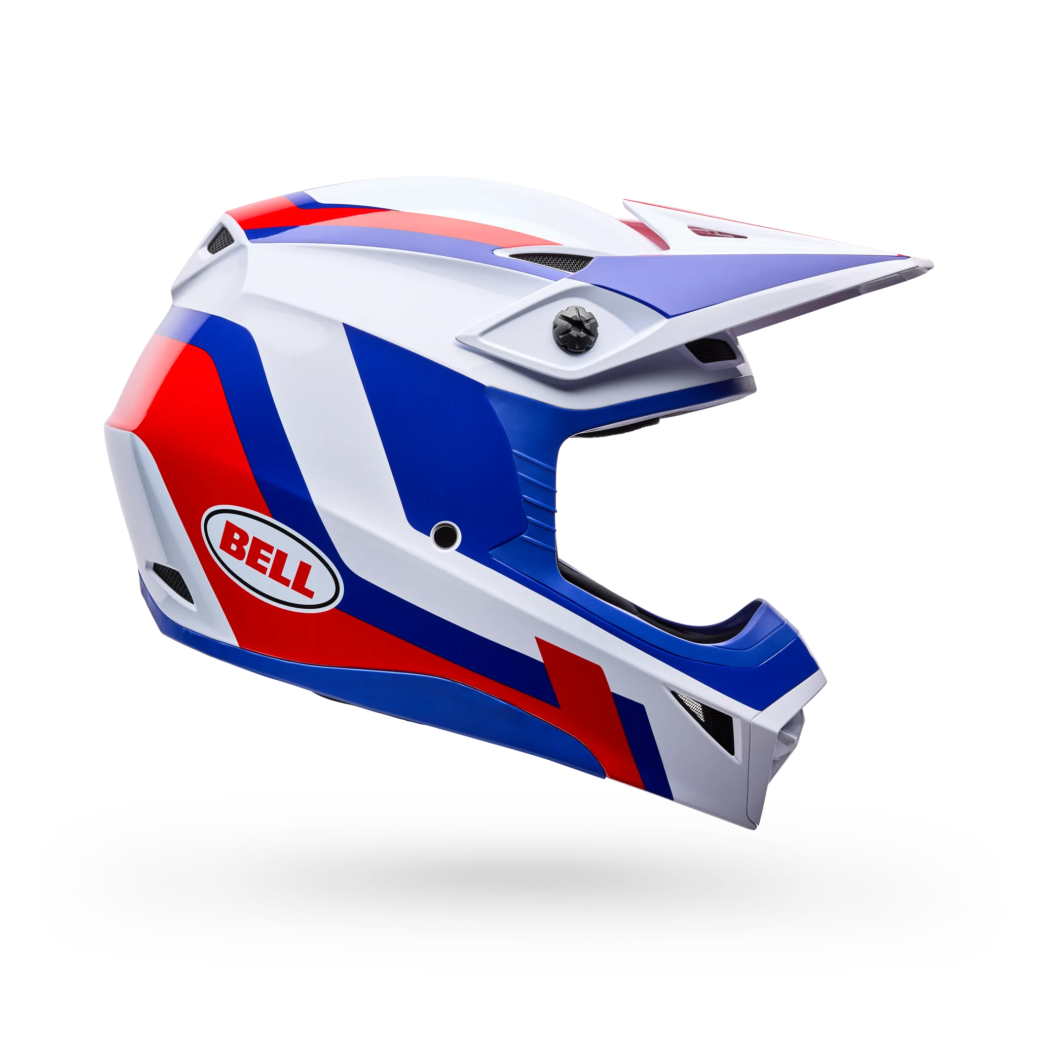 Bell MX-10 Mips Dyno Motorcycle Helmet - Red/White - Side View