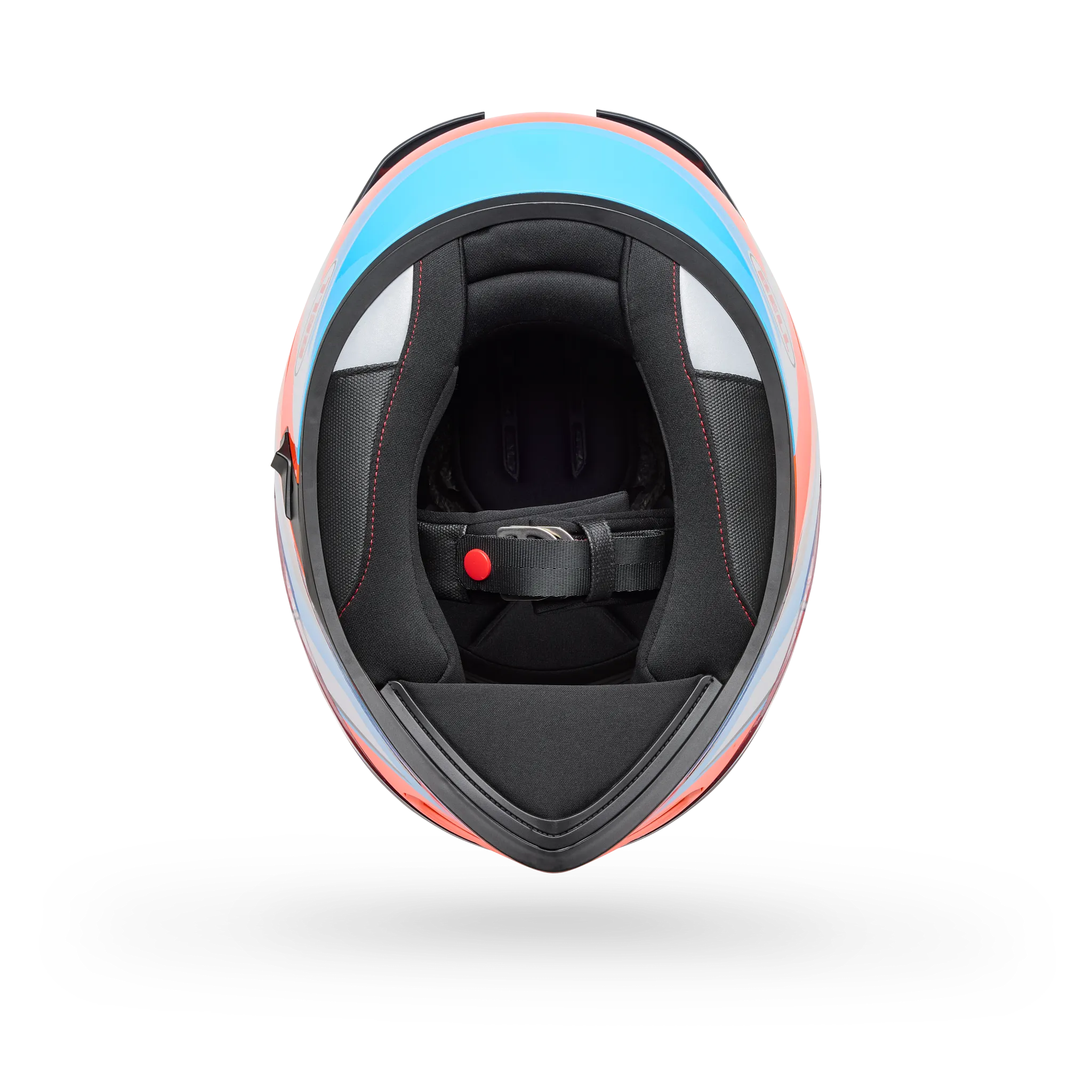 Bell Lithium Nova Full Face Motorcycle Helmet - Orange/Blue - Bottom View