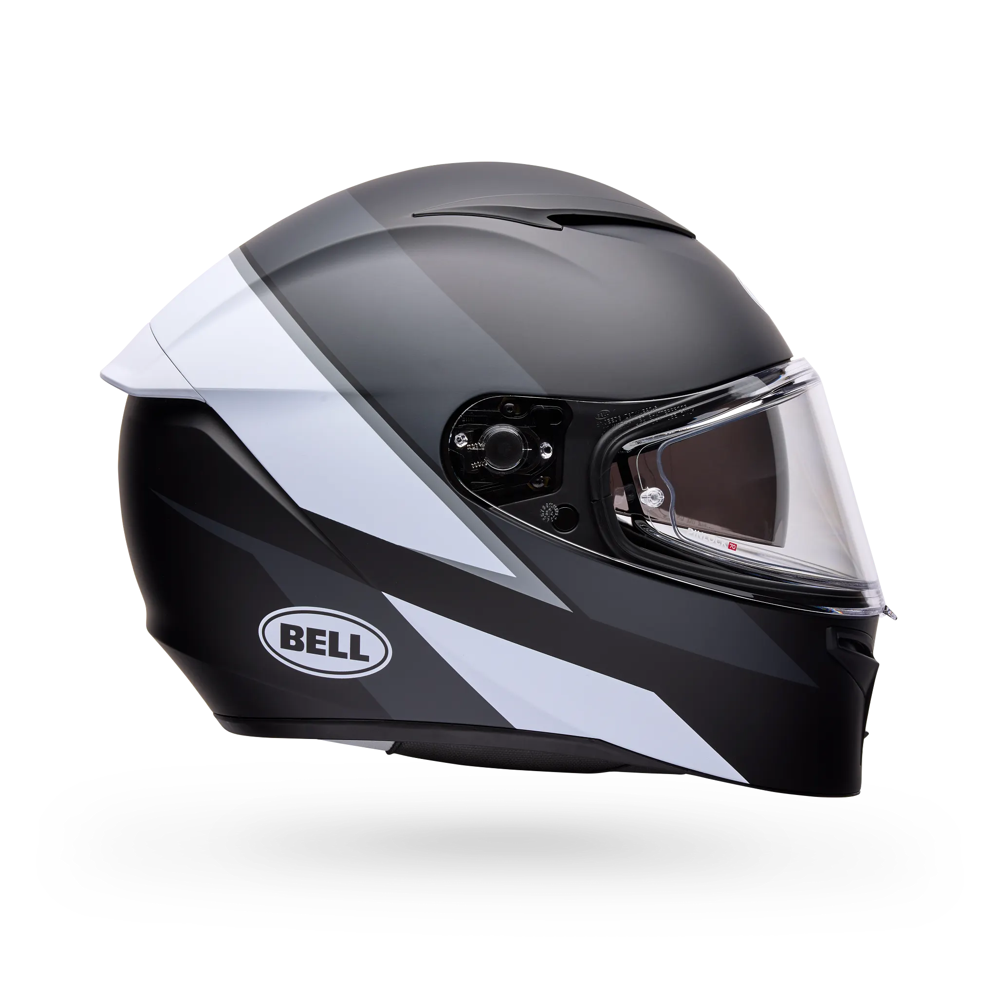 Bell Lithium Flip Full Face Motorcycle Helmet - Black/White - Side View