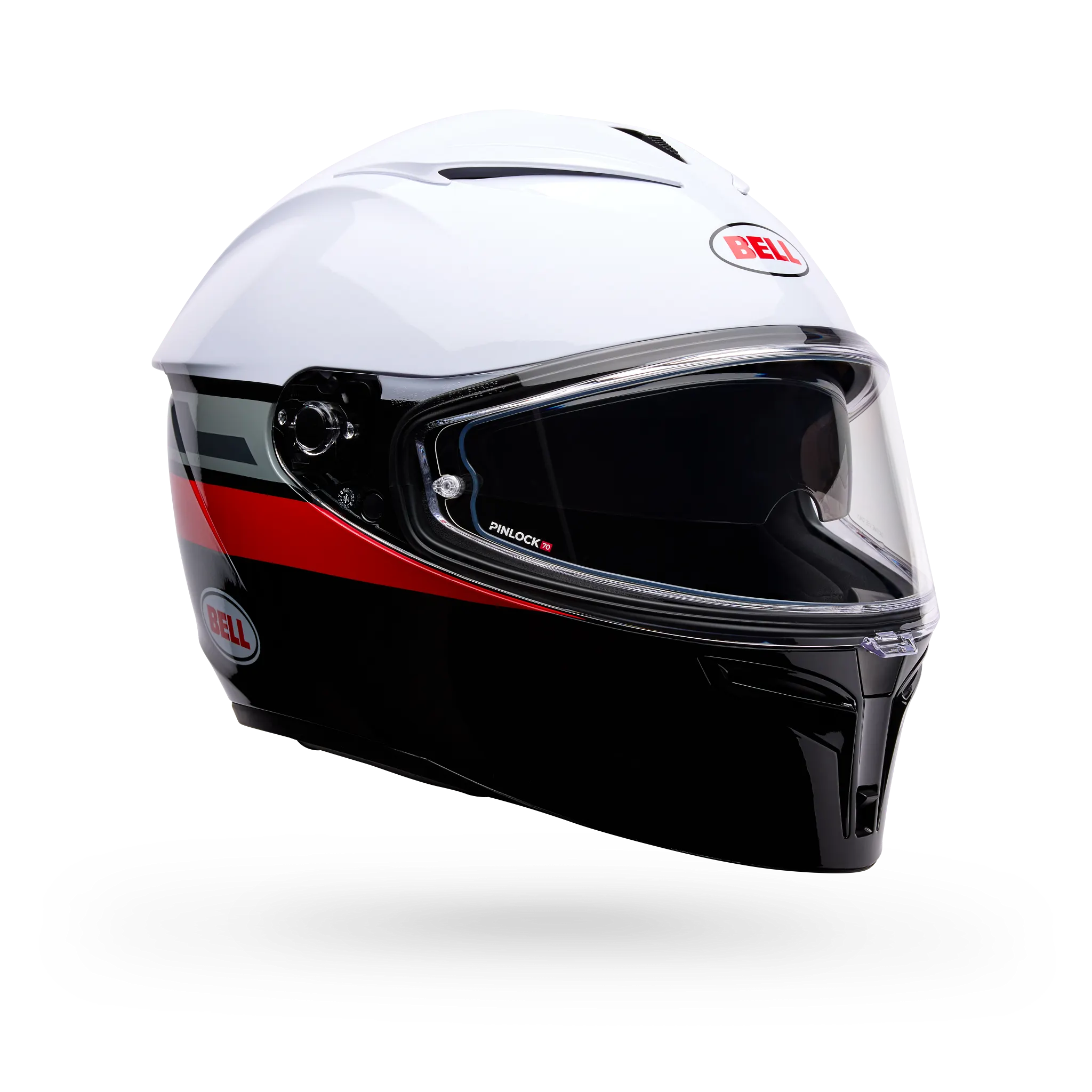 Bell Lithium Motion Full Face Motorcycle Helmet - White/Red - Main