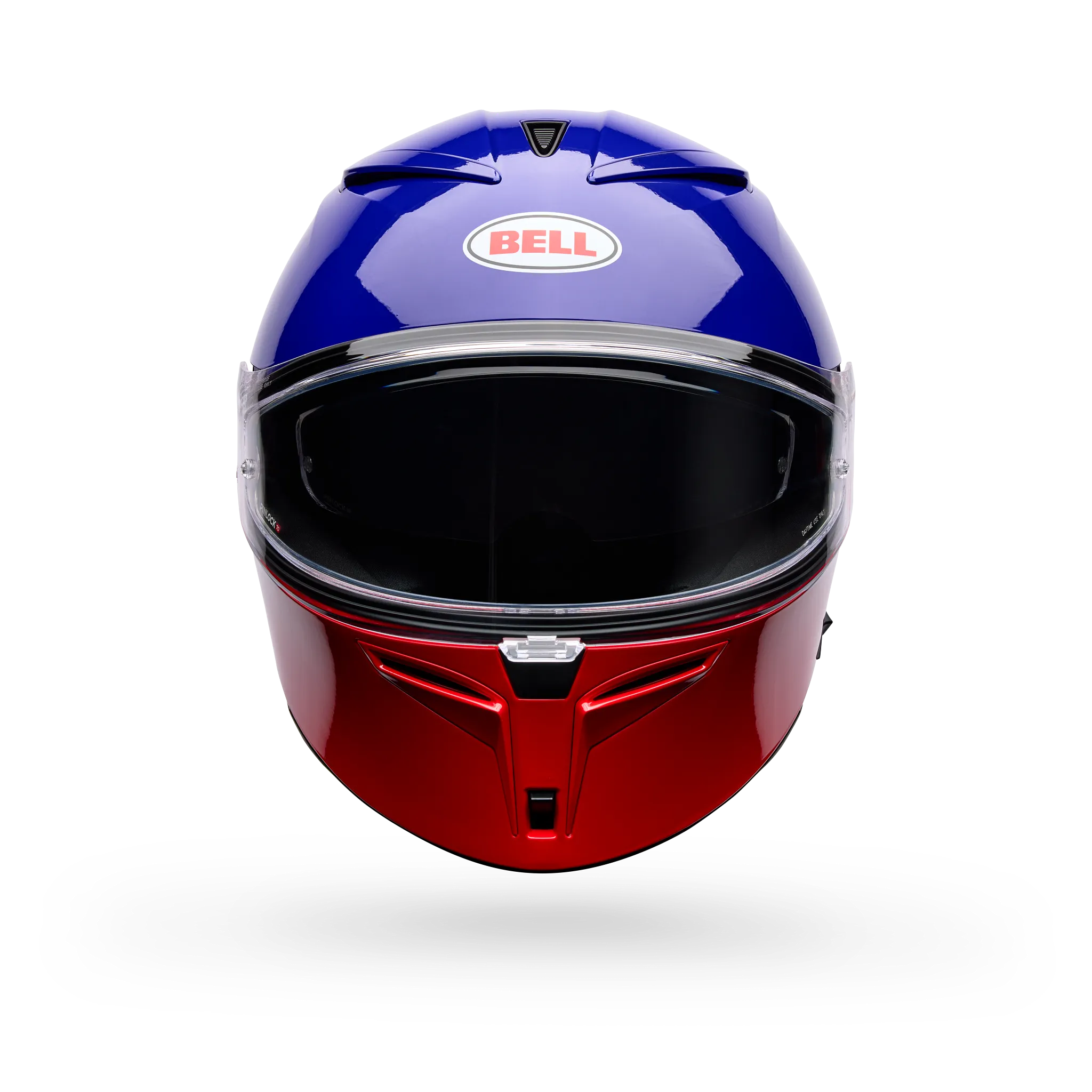 Bell Lithium Motion Full Face Motorcycle Helmet - Blue/Red - Front View
