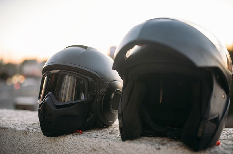 Two modular helmets